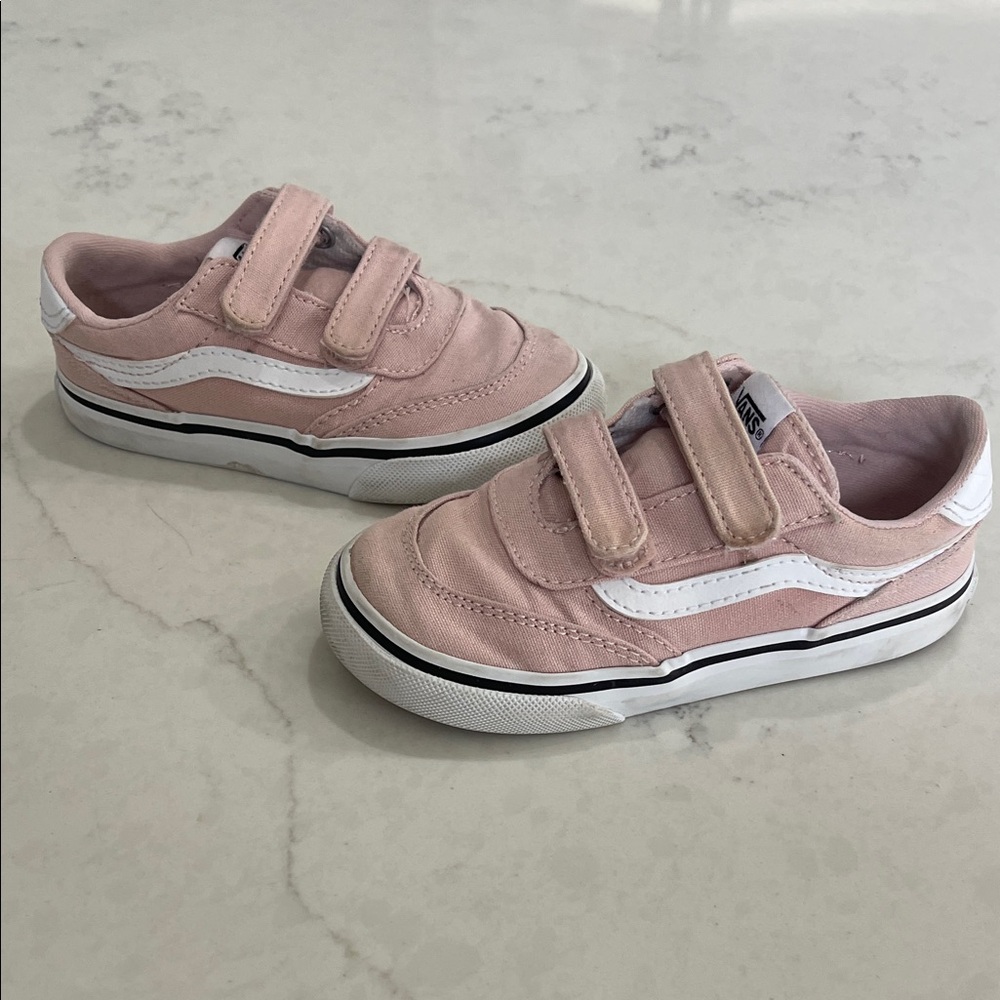 Vans Kids Pink Velcro Sneakers
